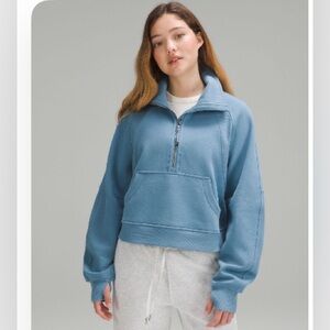 Scuba oversized funnel-neck half-zip hoodie